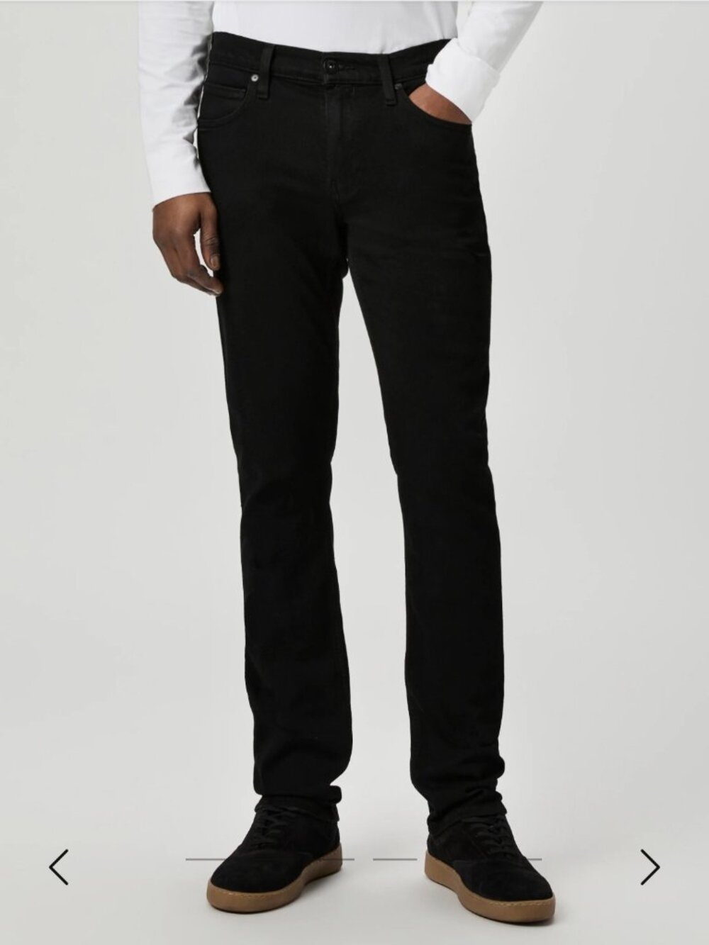 PAIGE | Men's Lennox Jeans | Black Shadow | Slim Stretch Denim | Size = 29